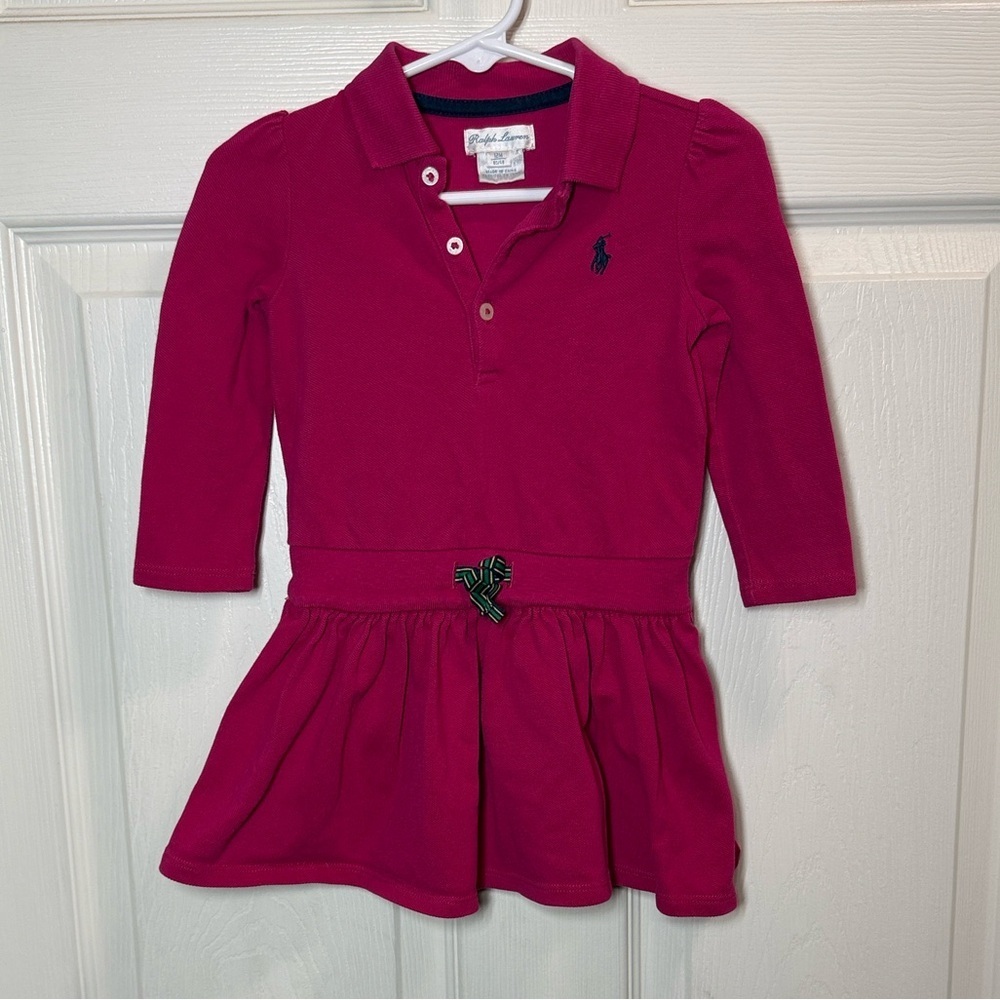 Ralph Lauren Kids Fuchsia Polo Dress